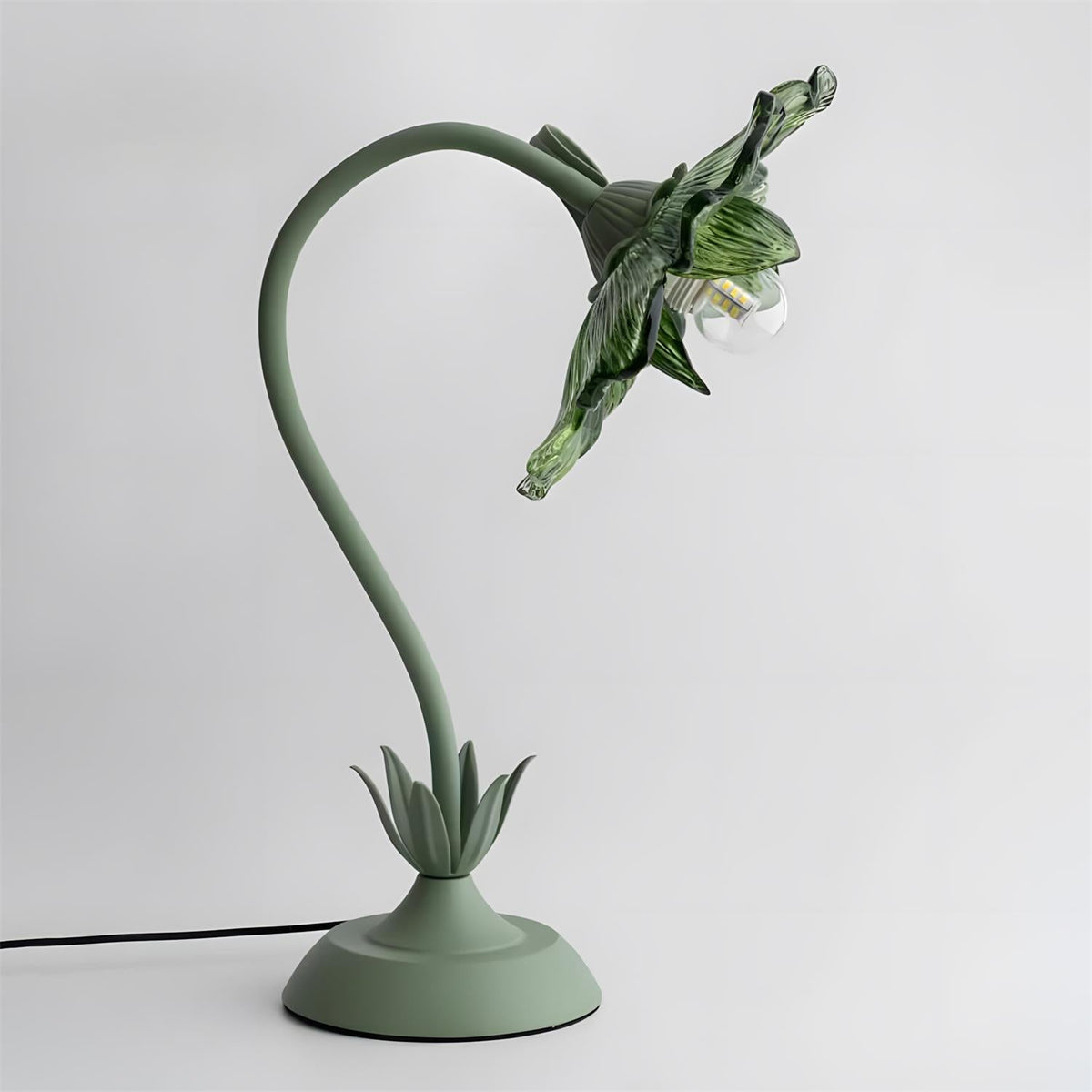 Selmira Curated Mouth-Blown Frosted Glass Table – architectural ceiling profile