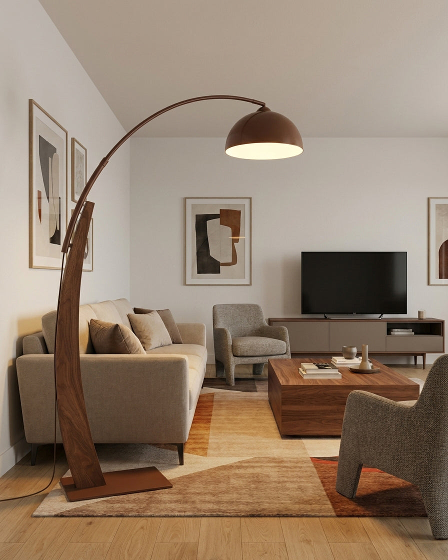 Selmont Floor Curated Solid Hardwood Floor Lamp – architectural ceiling profile