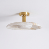 Selmora Alabaster Curated Alabaster Flush Mount – Dia 50cm x H 25cm  ∅ 19.6 x H 9.8 finish configuration