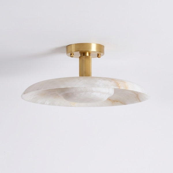 Selmora Alabaster Curated Alabaster Flush Mount