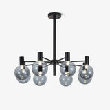 Selva Black Curated Mouth-Blown Frosted Glass Ch – Mouth-Blown Frosted Glass Chandelier