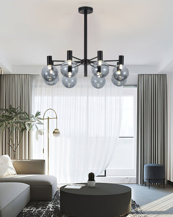 Selva Black Curated Mouth-Blown Frosted Glass Ch