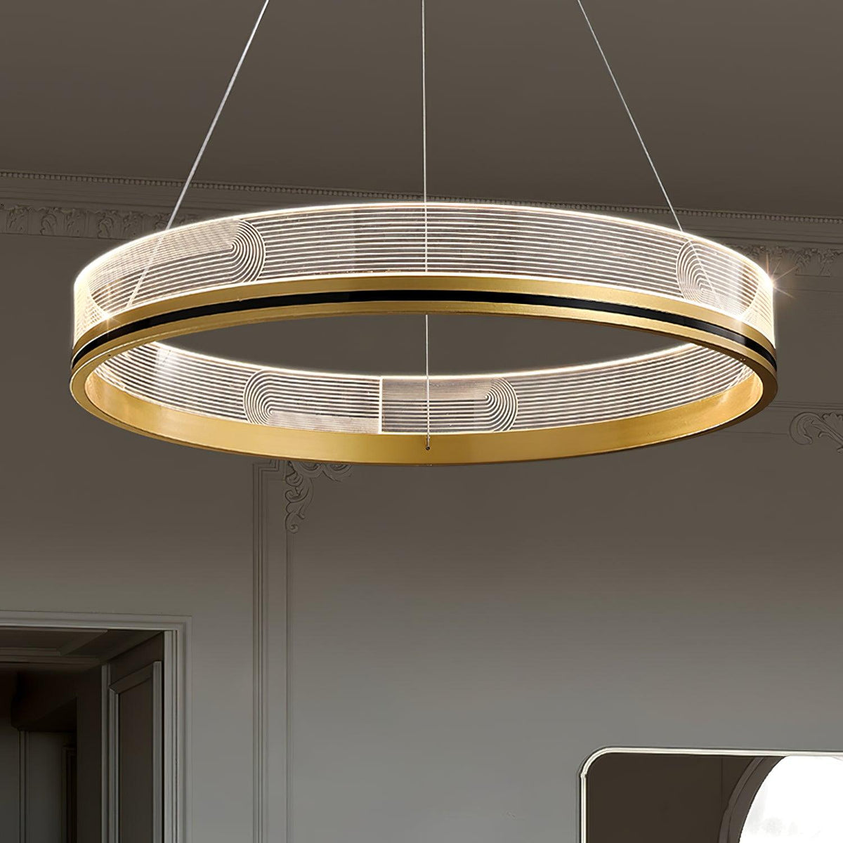 Sendra Curated Solid Brass Chandelier – dimensional scale reference