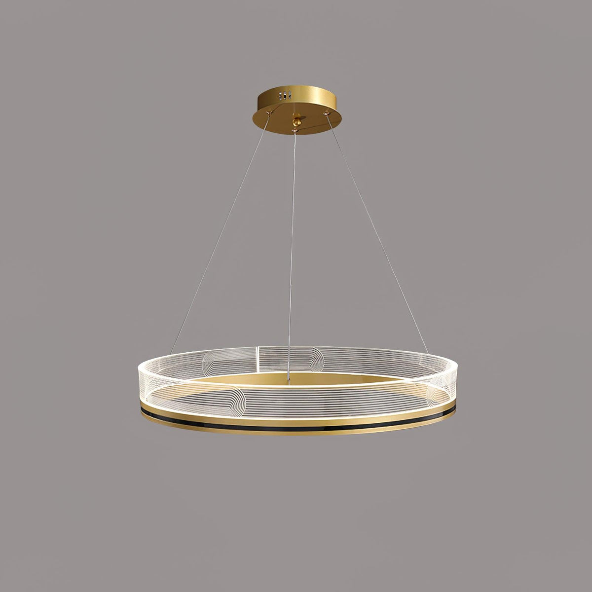Sendra Curated Solid Brass Chandelier – illuminated warm ambiance setting #1