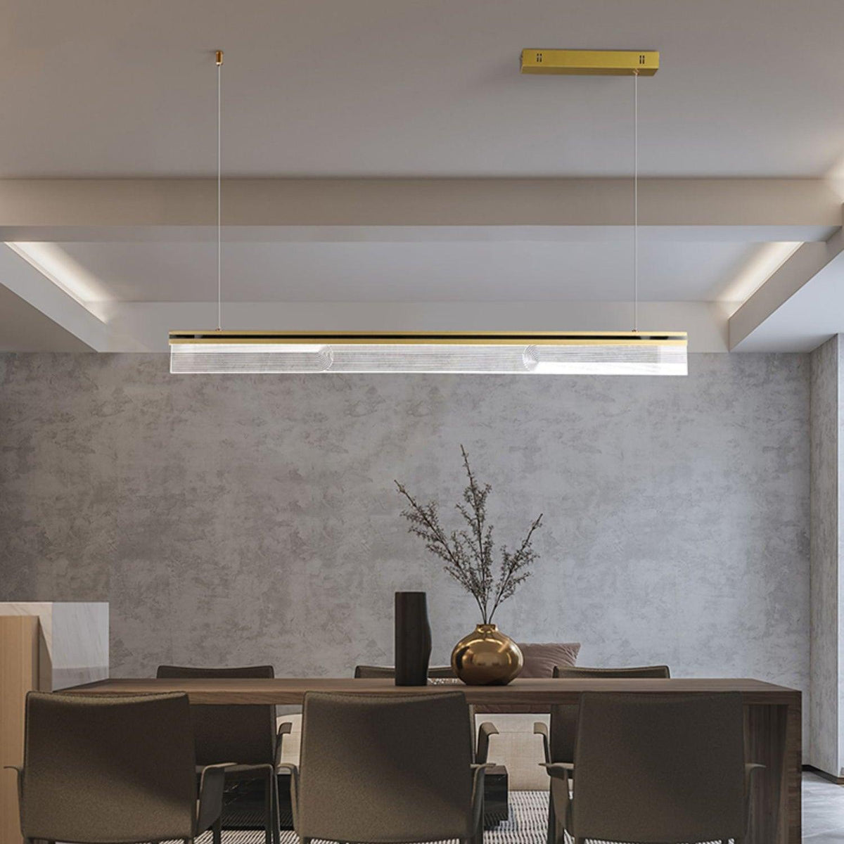 Sendra Curated Solid Brass Chandelier – full fixture elevation view