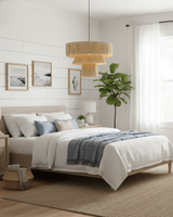 Serapha Tier Curated Iron & Glass Pendant Light – side angled contour profile