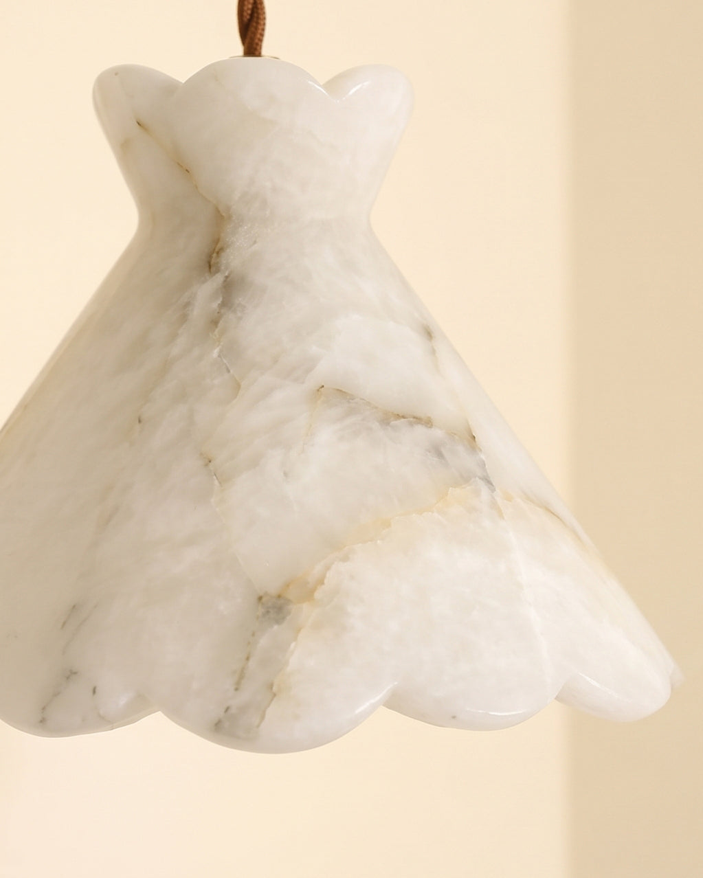 Serena Alabaster Curated Alabaster Wall Sconce – spatial dining room perspective
