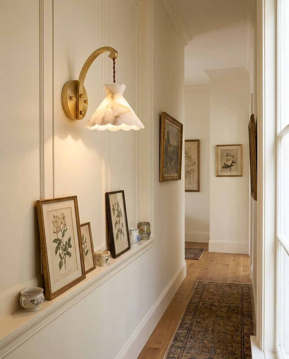 Serena Alabaster Curated Alabaster Wall Sconce
