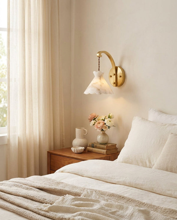 Serena Alabaster Curated Alabaster Wall Sconce