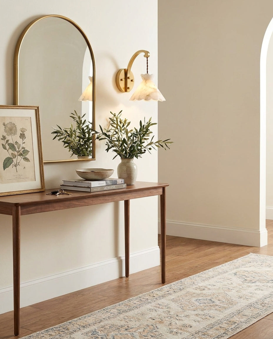 Serena Alabaster Curated Alabaster Wall Sconce