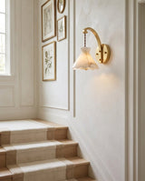 Serena Alabaster Curated Alabaster Wall Sconce – dimensional scale reference
