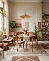 Serenella Curated Iron & Glass Pendant Light – dimensional scale reference