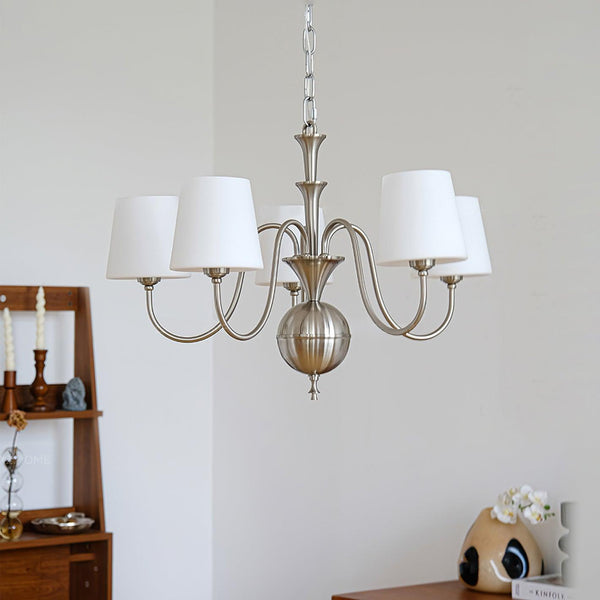 Shabby Curated Mouth-Blown Frosted Glass Chandel
