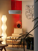 Shard Curated Mouth-Blown Frosted Glass Chandeli – illuminated warm ambiance setting