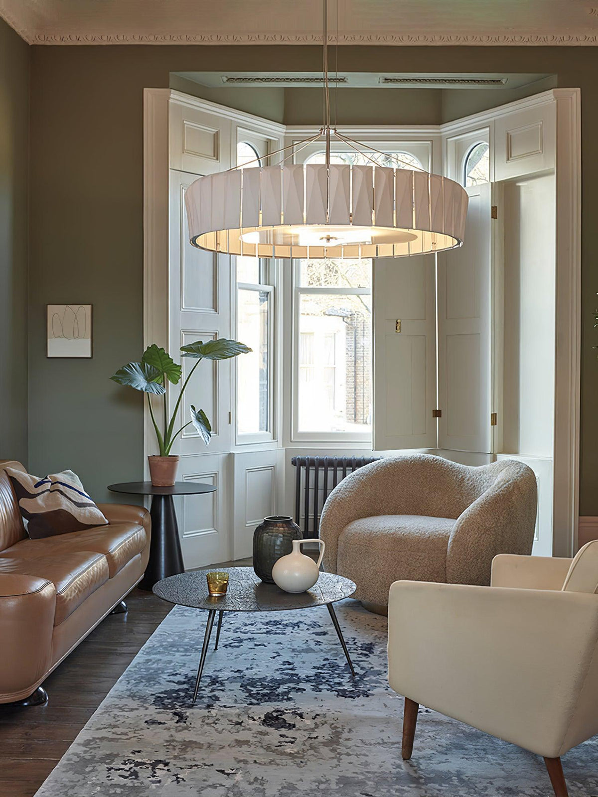 Shard Curated Mouth-Blown Frosted Glass Chandeli – structural canopy joint detail