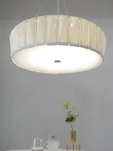 Shard Curated Mouth-Blown Frosted Glass Chandeli – unlit natural material contrast