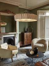 Shard Curated Mouth-Blown Frosted Glass Chandeli – full fixture elevation view