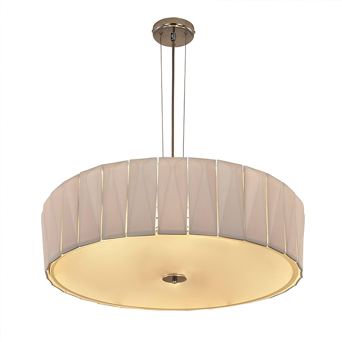 Shard Curated Mouth-Blown Frosted Glass Chandeli – side angled contour profile