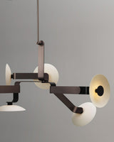 Sheba Classical Curated Finished Iron Chandelier – spatial dining room perspective