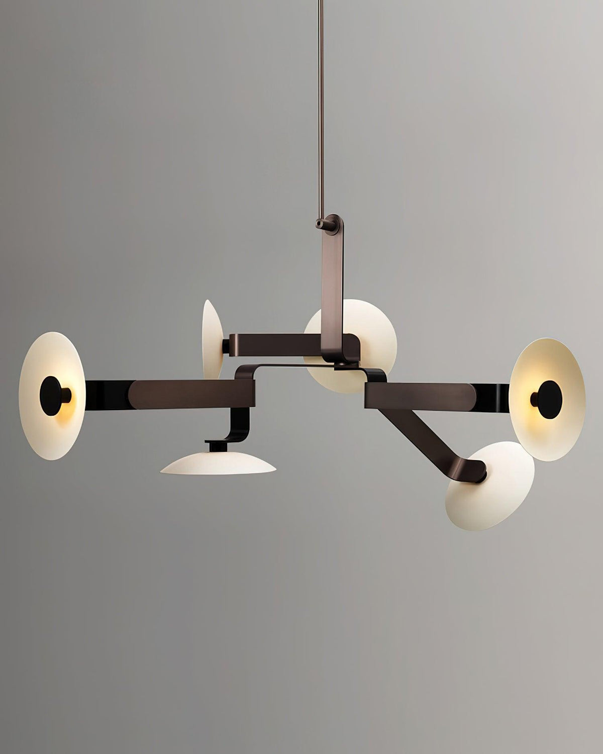 Sheba Classical Curated Finished Iron Chandelier – unlit natural material contrast