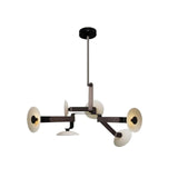 Sheba Classical Curated Finished Iron Chandelier – side angled contour profile