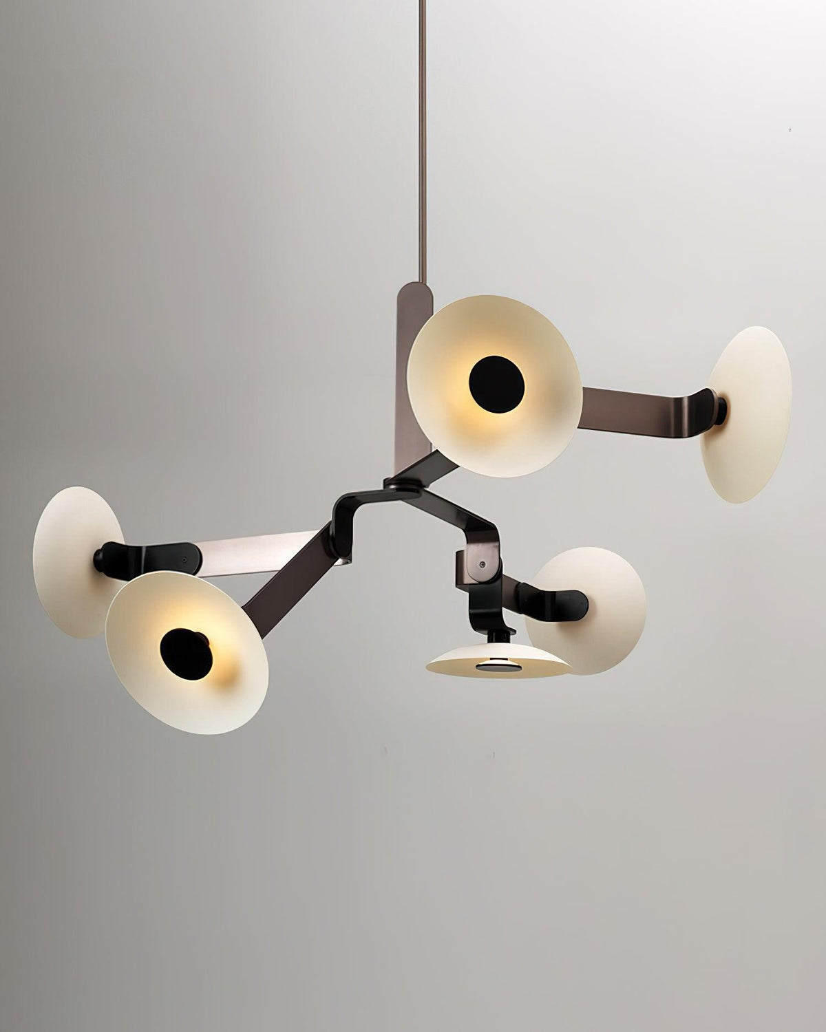 Sheba Classical Curated Finished Iron Chandelier – full fixture elevation view