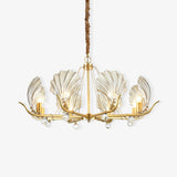 Shell Crystal Curated Mouth-Blown Frosted Glass – Mouth-Blown Frosted Glass Chandelier