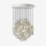 Shell Waterfall Curated Iron & Glass Chandelier – Iron & Glass Chandelier