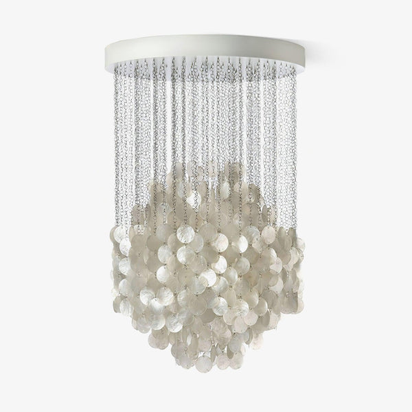 Shell Waterfall Curated Iron & Glass Chandelier