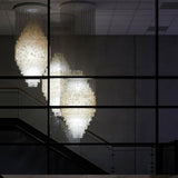 Shell Waterfall Curated Iron & Glass Chandelier – unlit natural material contrast