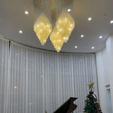 Shell Waterfall Curated Iron & Glass Chandelier – structural canopy joint detail