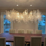 Shiro Noda Crystal Curated Mouth-Blown Frosted G installed in residential dining space