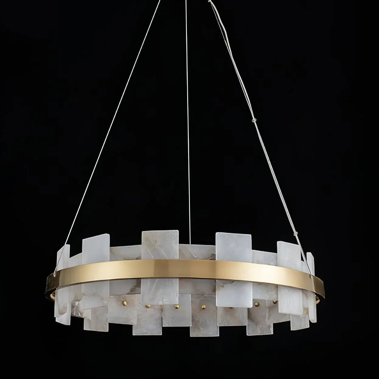 Spanish Alabaster Chandelier View 12 | Shudur Alabaster Halo Chandelier | JINSHE | JINSHE