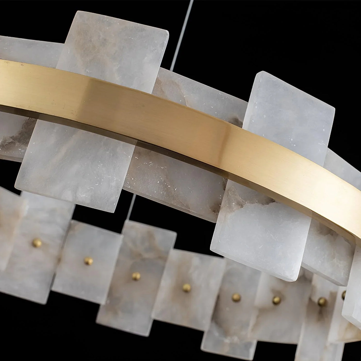 Spanish Alabaster Chandelier View 9 | Shudur Alabaster Halo Chandelier | JINSHE | JINSHE