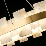 Spanish Alabaster Chandelier View 10 | Shudur Alabaster Halo Chandelier | JINSHE | JINSHE