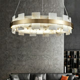 Spanish Alabaster Chandelier View 7 | Shudur Alabaster Halo Chandelier | JINSHE | JINSHE