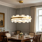 Spanish Alabaster Chandelier View 8 | Shudur Alabaster Halo Chandelier | JINSHE | JINSHE