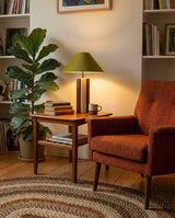 Sienvale Curated Iron & Glass Table Lamp – dimensional scale reference