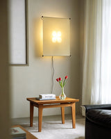 Silque Curated Washi Paper Wall Sconce installed in residential dining space