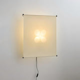 Silque Curated Washi Paper Wall Sconce – W 60cm x H 70cm  W 23.6 x H 27.6 finish configuration