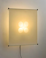 Silque Curated Washi Paper Wall Sconce – full fixture elevation view