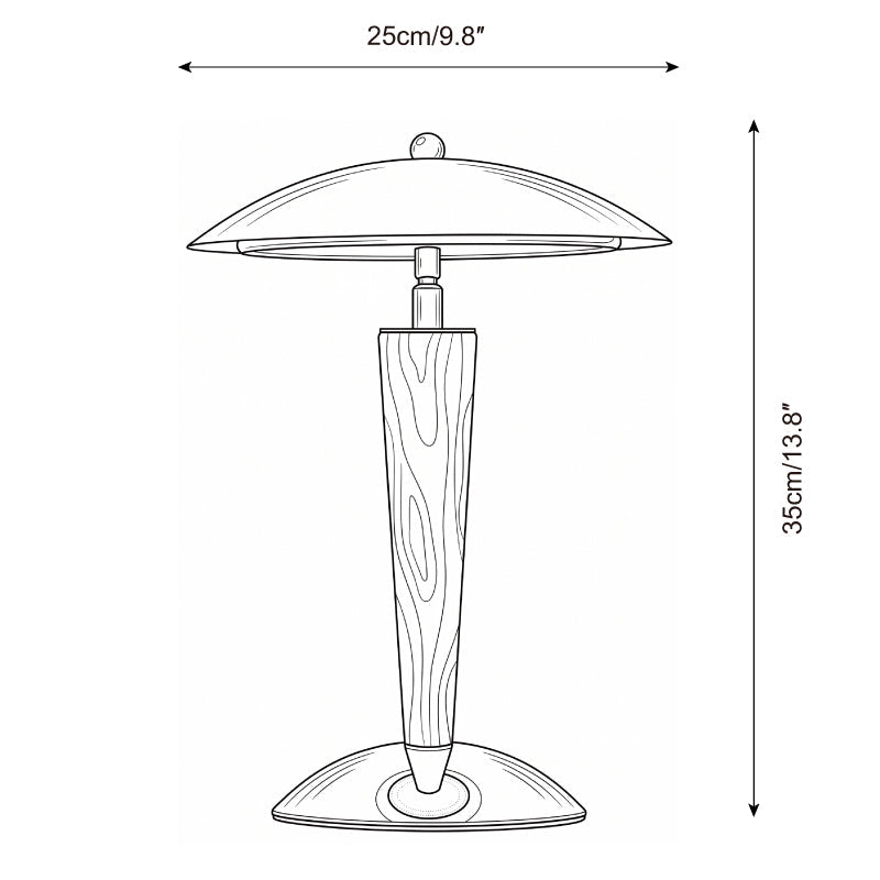 Silvoryn Curated Iron & Glass Table Lamp – macro detail view