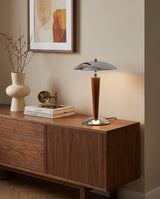 Silvoryn Curated Iron & Glass Table Lamp – handcrafted surface texture