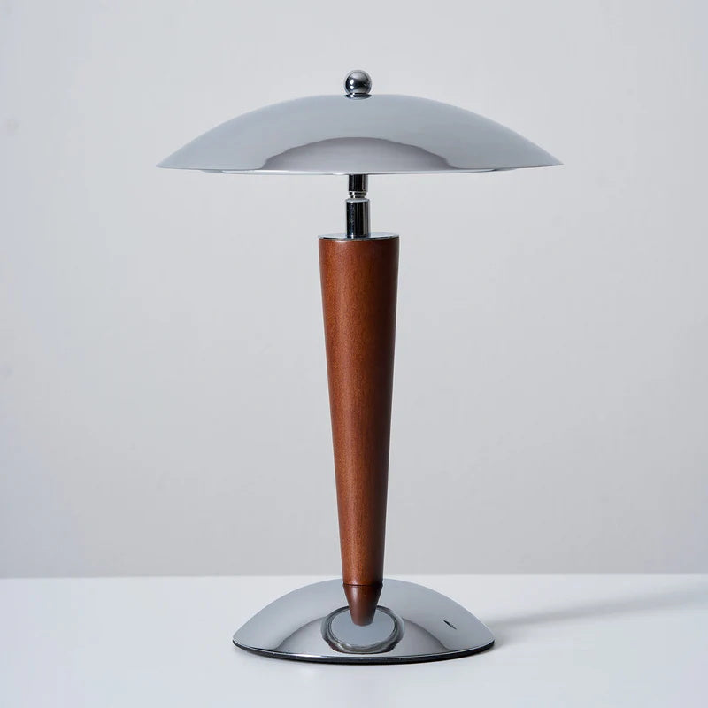 Silvoryn Curated Iron & Glass Table Lamp – macro detail view #1