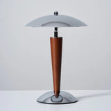 Silvoryn Curated Iron & Glass Table Lamp – macro detail view #1