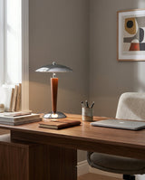 Silvoryn Curated Iron & Glass Table Lamp – dimensional scale reference