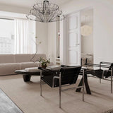 Sky Ballet Curated Optical Acrylic Chandelier – spatial dining room perspective