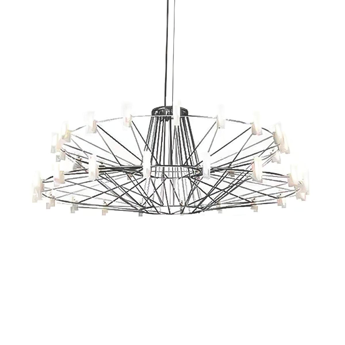 Sky Ballet Curated Optical Acrylic Chandelier – architectural ceiling profile #1