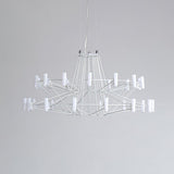 Sky Ballet Curated Optical Acrylic Chandelier – dimensional scale reference
