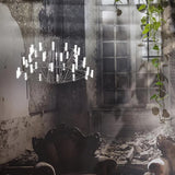 Sky Ballet Curated Optical Acrylic Chandelier – structural canopy joint detail